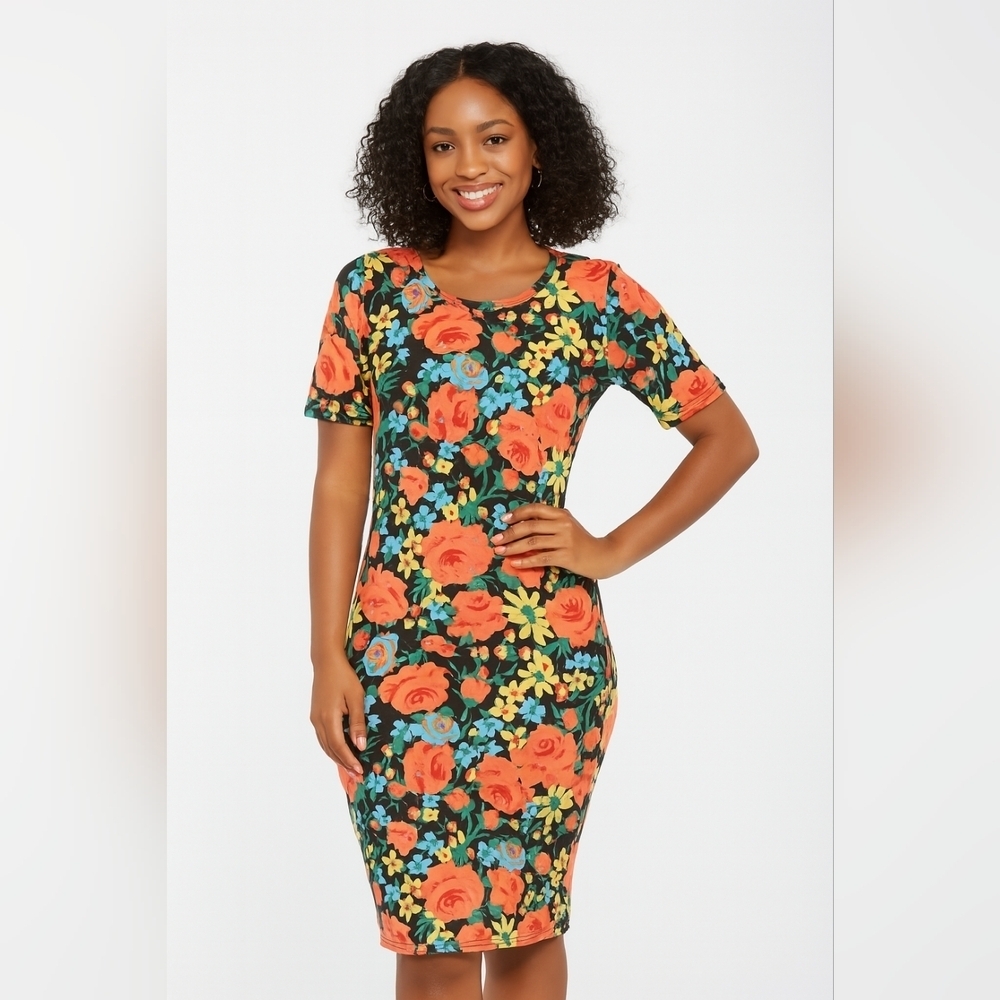 𝅺LULAROE floral Julia dress size small